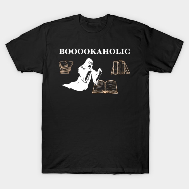Booookaholic Halloween Costume For Book Fan T-Shirt by JeZeDe